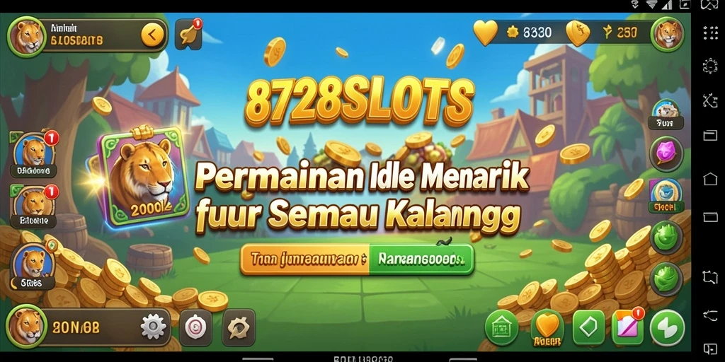 Gameplay 8728SLOTS dengan mesin slot yang menarik dan seru.