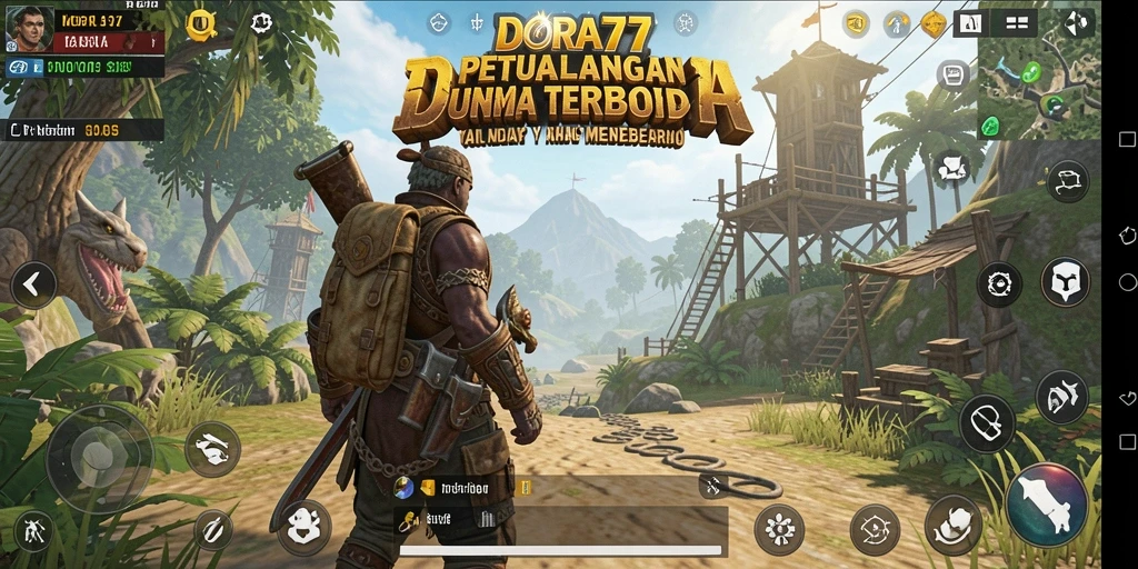 Screenshot utama DORA77 menampilkan gameplay Open World yang mendalam.