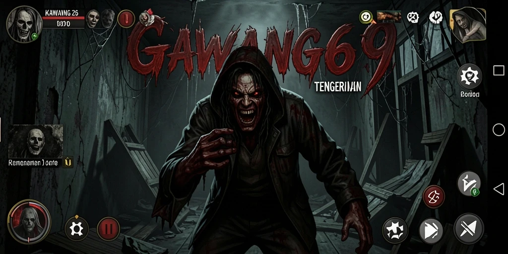 Screenshot gameplay GAWANG69 menunjukkan suasana Horror yang mendalam dan menegangkan.