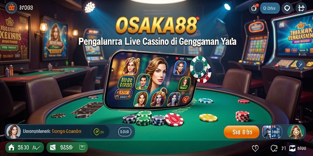 Tampilan permainan Live Casino yang mendebarkan dengan dealer langsung.