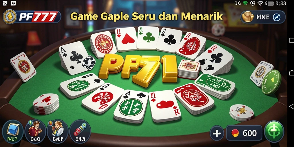 Tampilan menarik saat bermain Gaple di PF777.