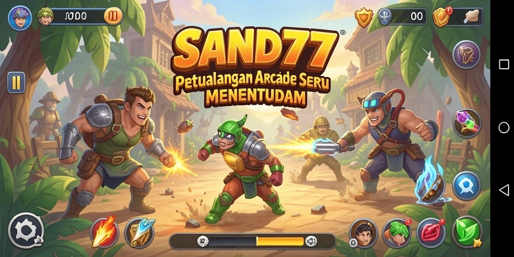 Tampilan gameplay seru di SAND77 dengan berbagai tantangan menarik.